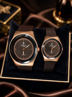 Couple watch silicon strap magnet lock