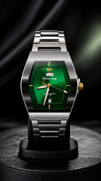 SS Slim Green & white Dial Watch